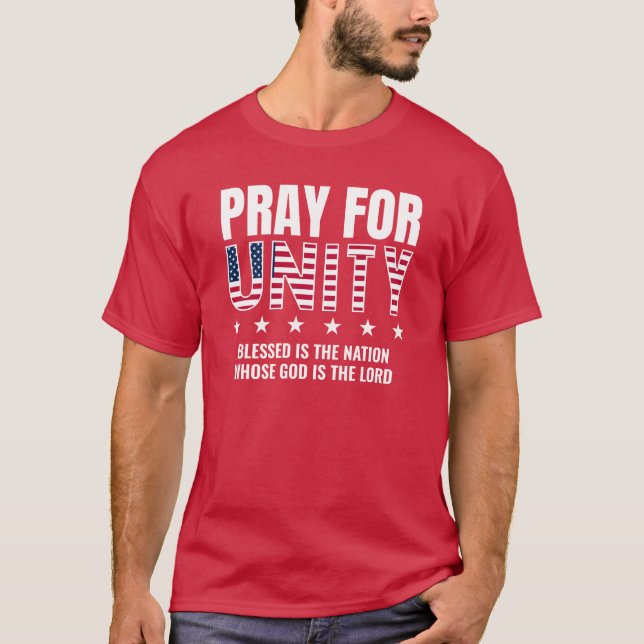 T-shirt USA PRIER POUR L'UNITÉ Jour de la prière Christian (Devant)