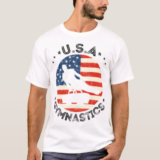 T-shirt USA Retro Gymnastique Team Support USA Gymnastique