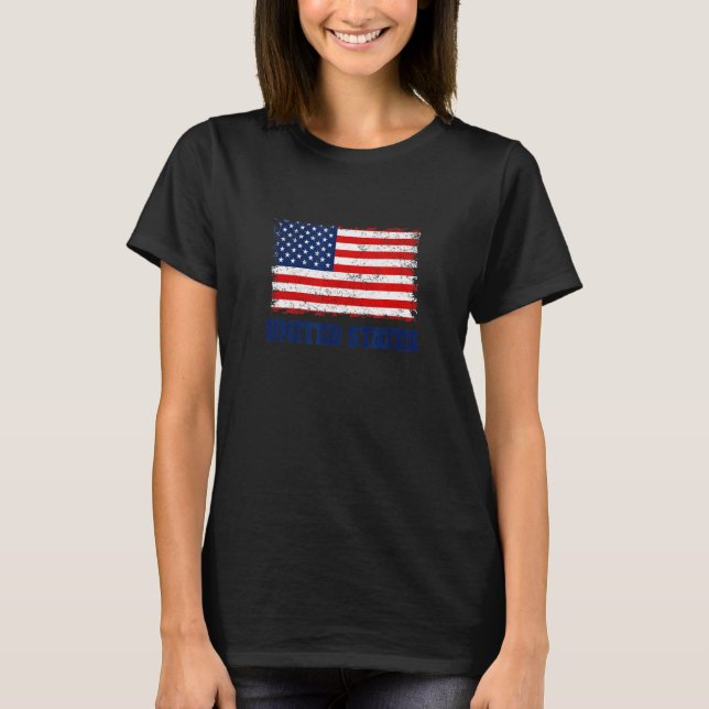 T-shirt USA soccer & football fan 2022 Flag of USA Patriot (Devant)