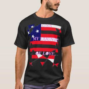 T-shirt USA Star Spangled Love My Country of Love