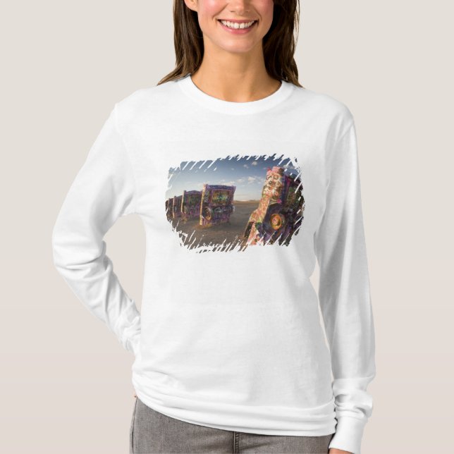 T-shirt USA, TEXAS, Panhandle Area, Amarillo : Cadillac 2 (Devant)