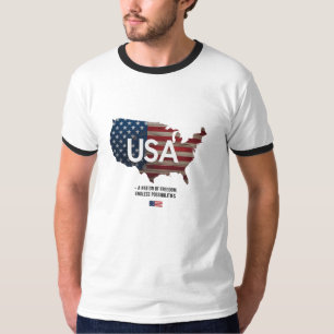 T-shirt USA - Une nation de liberté   Sonneur patriotique 