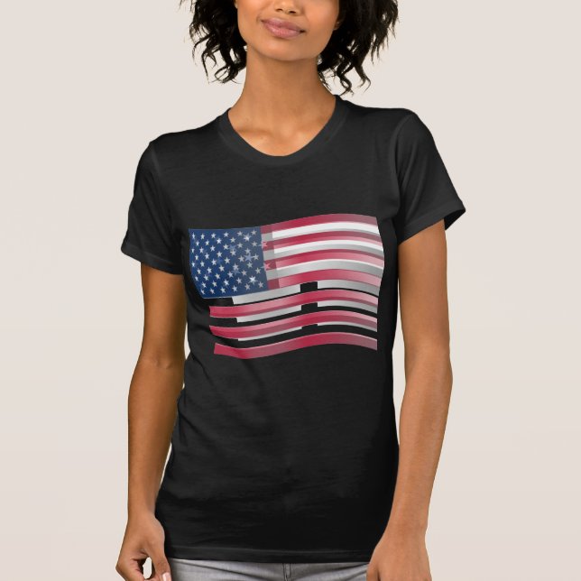 T-shirt USA Unites : Stripes & Stars en Gras Design (Devant)