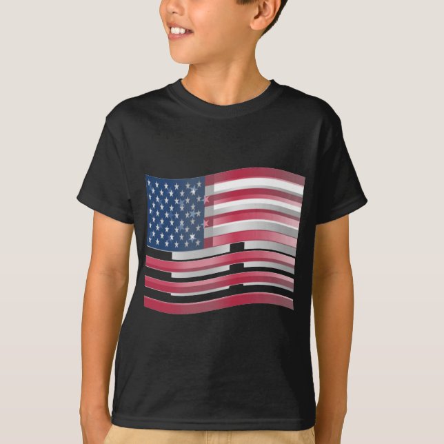 T-shirt USA Unites : Stripes & Stars en Gras Design (Devant)