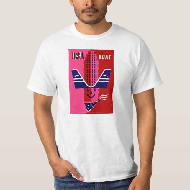T-shirt USA ~ Vol BOAC (Devant)