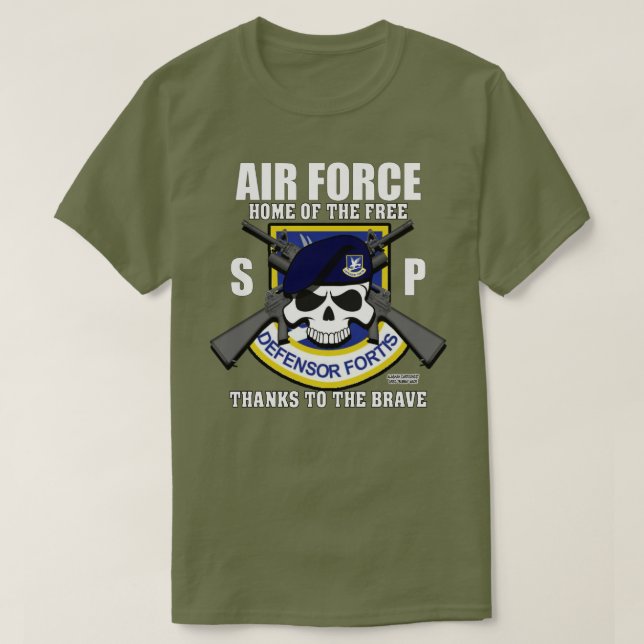T-shirt USAF Forces de sécurité - Police de sécurité Vétér (Design devant)