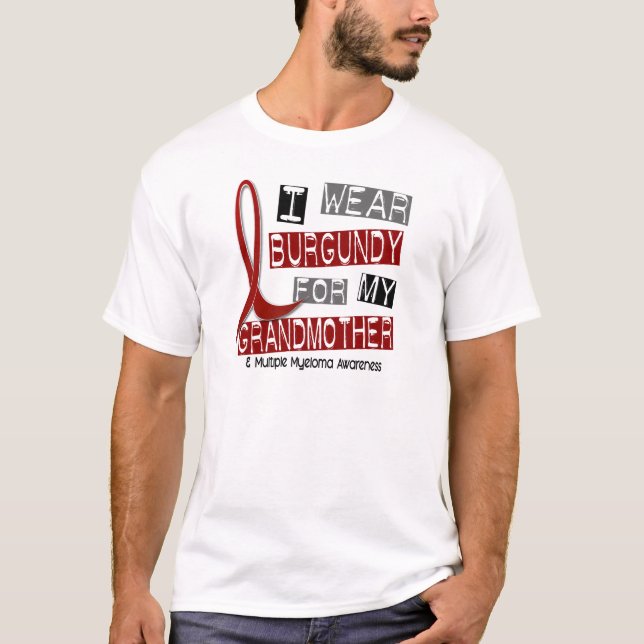 T-shirt Usage Bourgogne du MYÉLOME MULTIPLE I pour la (Devant)