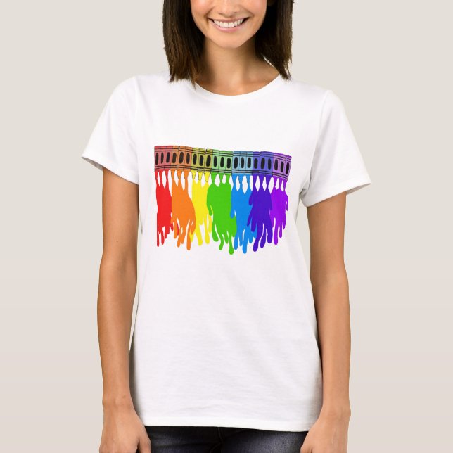 T-shirt Usage de fonte d'art de crayon (Devant)