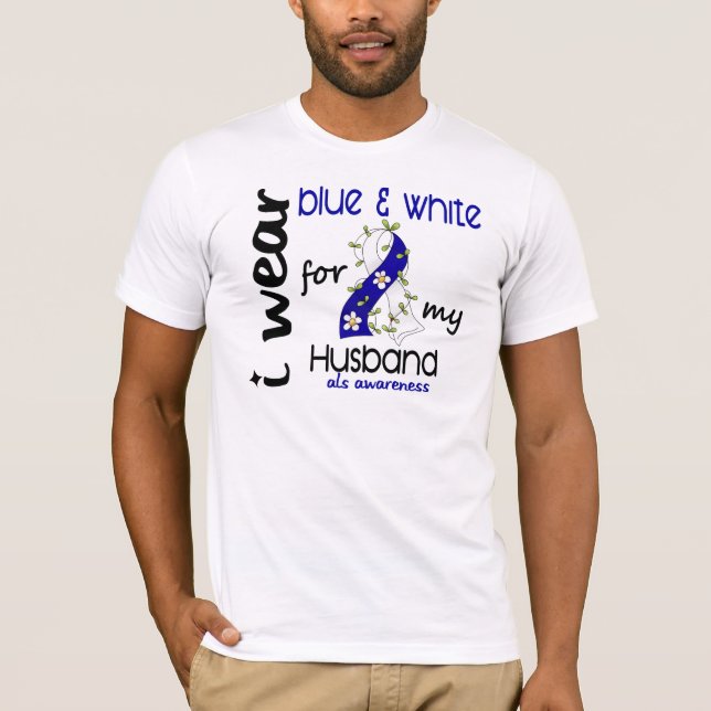 T-shirt Usage de SAL I bleu et blanc pour mon mari 43 (Devant)