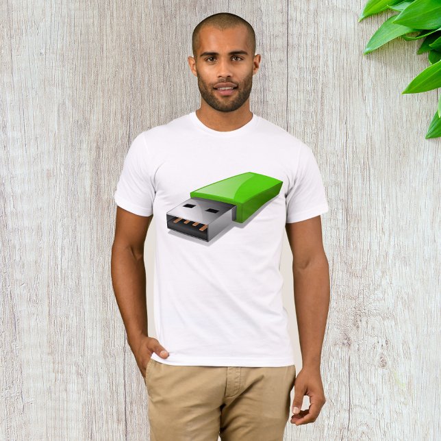 T-Shirt USb Flash Drive Mens (Créateur téléchargé)