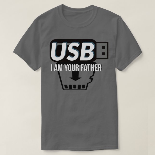 T-shirt usb je suis votre père Classique Copie 1 (Design devant)