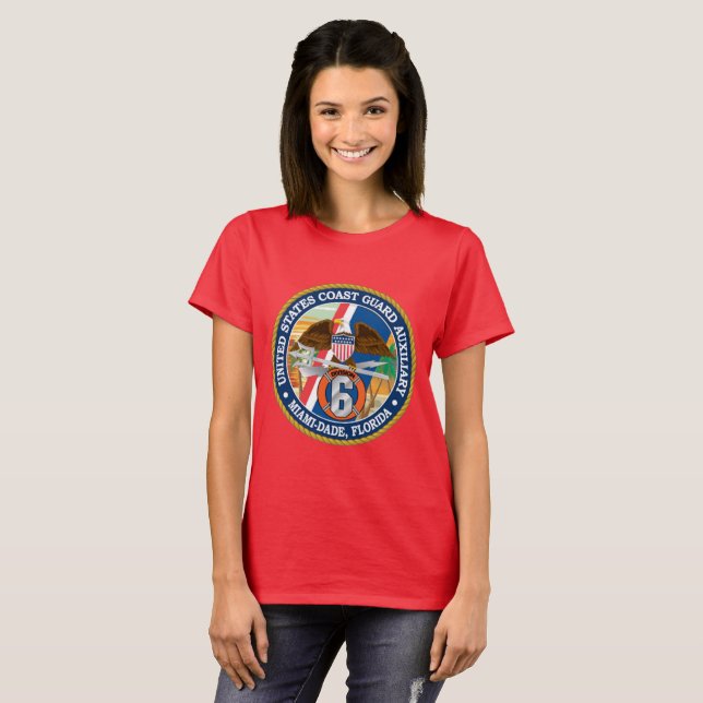 T-shirt USCG Auxiliaire Miami-Dade Floride (Devant entier)
