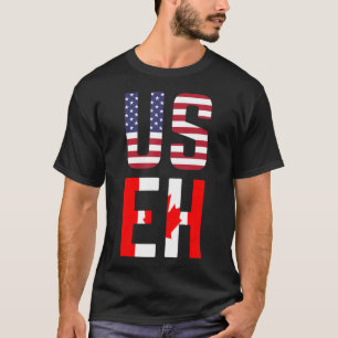 T-shirt Useh America Canada Drapeau américain canadien.png