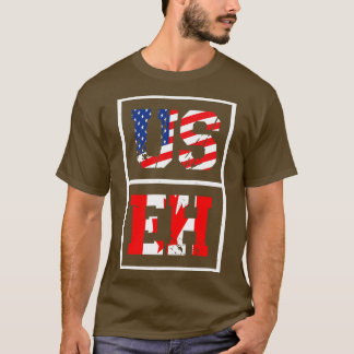 T-shirt USEH Canadian American Flag Funny Souvenir Canada