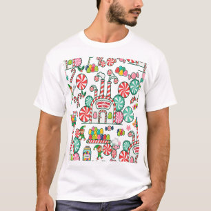 T-shirt Usine de bonbons canne à la menthe Art