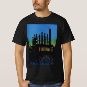 T-shirt Usine de fabrication au coucher du soleil, Entrepr