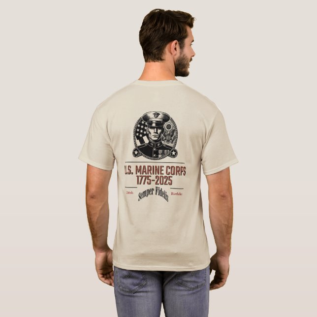 T-shirt USMC 250e anniversaire (Dos entier)