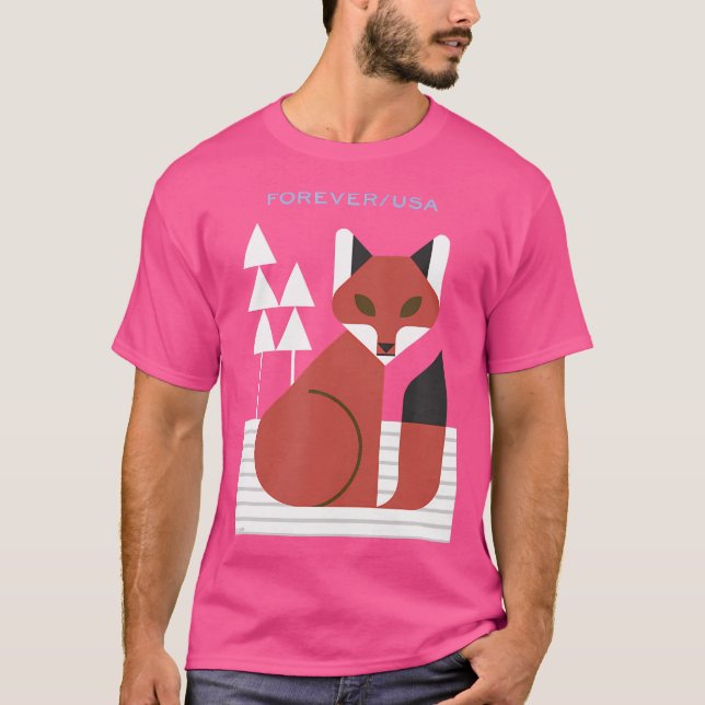 T-shirt Usps Hiver Bois Animaux Fox (Devant)