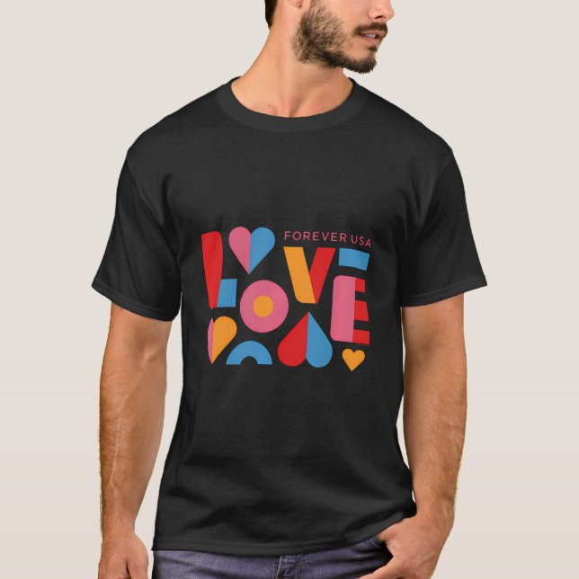 T-shirt Usps pour l'amour Usa (Devant)