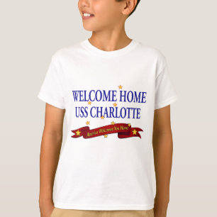 T-shirt USS à la maison bienvenu Charlotte