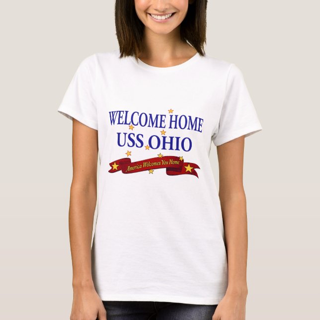 T-shirt USS à la maison bienvenu Ohio (Devant)