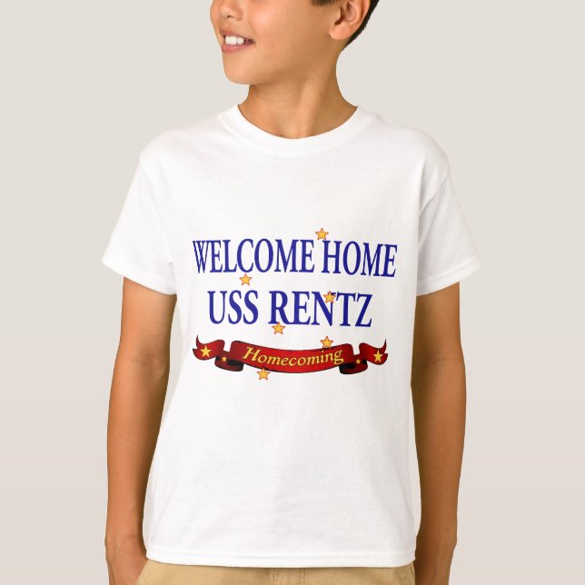 T-shirt USS à la maison bienvenu Rentz (Devant)