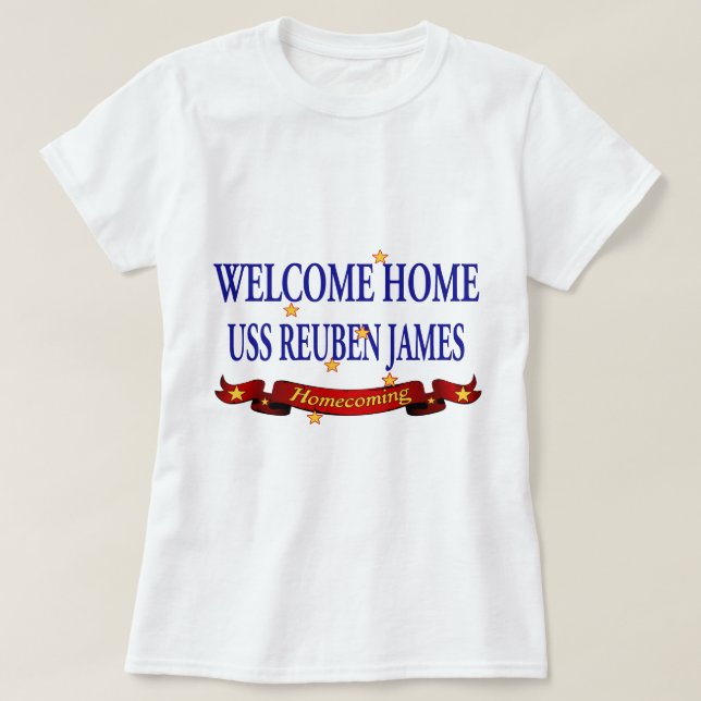 T-shirt USS à la maison bienvenu Reuben James (Design devant)