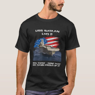 T-shirt USS Bataan LHD 5 Assaut amphibie Bateau USA Drapea