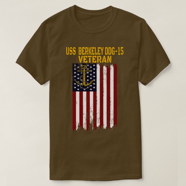T-shirt USS Berkeley DDG15 Détroyer Anciens Pères de la Fê (Design devant)