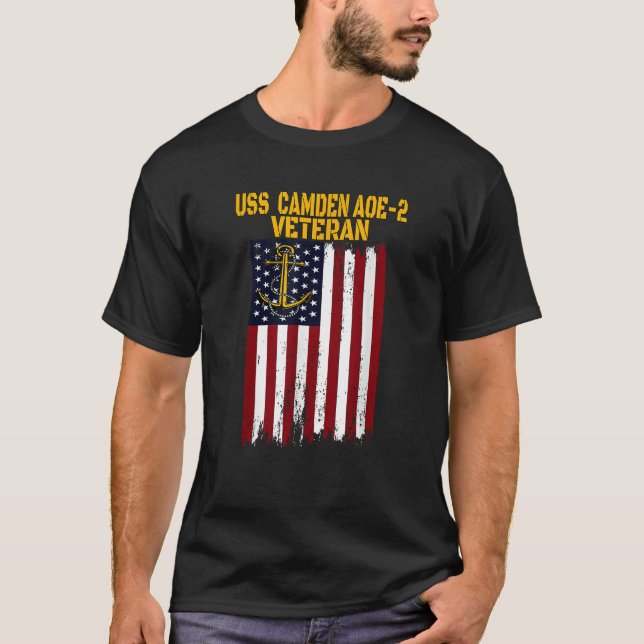 T-shirt USS Camden AOE 2 Fast Combat Support Vétérans (Devant)