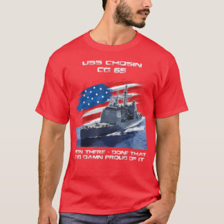 T-shirt USS Chosin CG65 Classe Croiseur Pavillon Américain