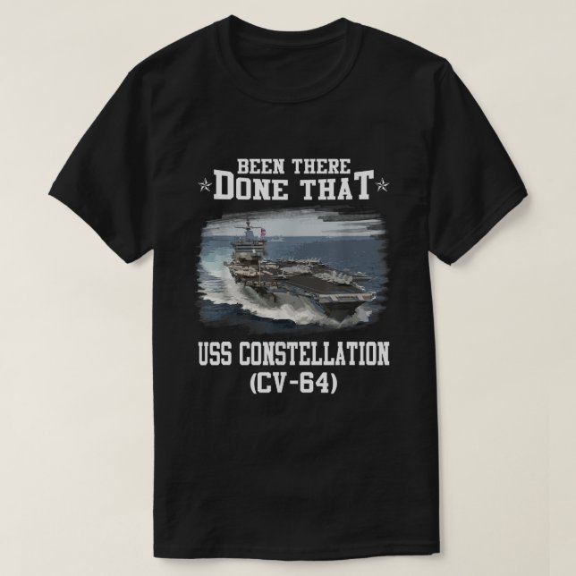 T-shirt USS Constellation CV-64 Aircaft Carrier Veteran Fa (Design devant)