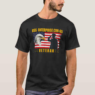 T-shirt USS Enterprise Aircraft Carrier Veterans Père Gr