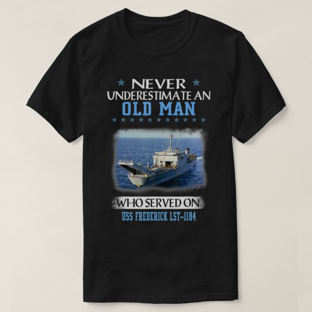 T-shirt USS Frederick LST1184 Fête des anciens combattants (Design devant)