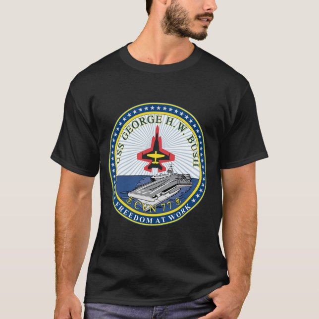 T-shirt USS George H.W. Bush (CVN-77) (Devant)