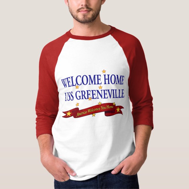 T-shirt USS Greeneville à la maison bienvenu (Devant)