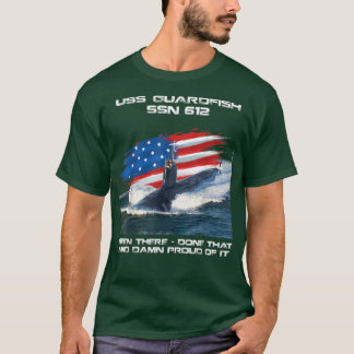 T-shirt USS Guardfish SSN-612 American Flag Submarine Vete
