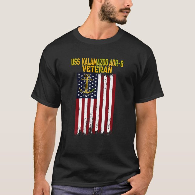 T-shirt USS Kalamazoo AOR 6 Remplissage Huile Veter (Devant)
