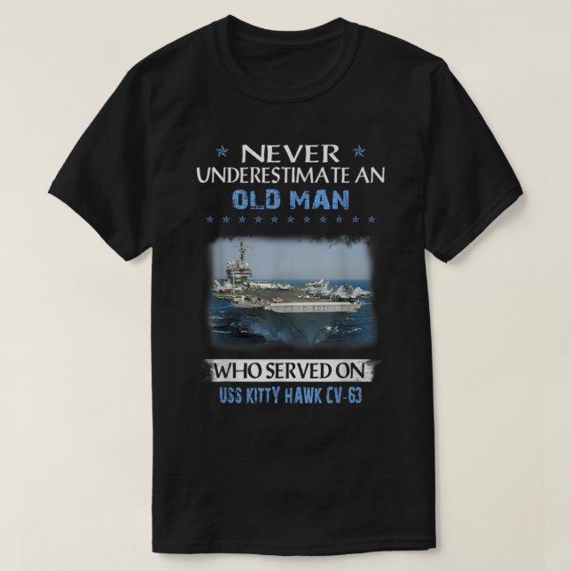 T-shirt USS Kitty Hawk CV63 Battle Cat Aircaft Carrier Fat (Design devant)