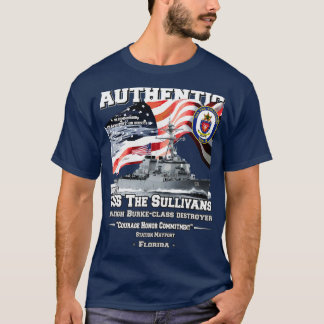 T-shirt USS Les vétérans du destroyer Sullivans DDG68