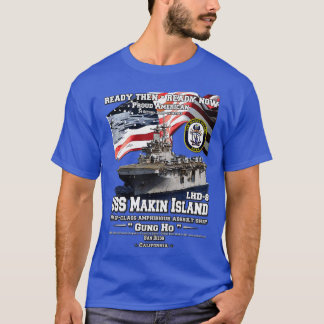T-shirt USS Makin Island LHD8, vete de navire d'assaut amp