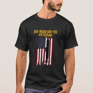 T-shirt USS Miami SSN 755 Sous-marin Anciens Combattants D