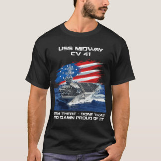 T-shirt USS Midway CV 41 Avion porte-avions Vétérinaire Ét