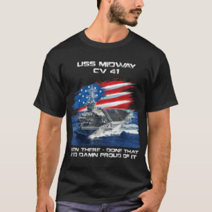T-shirt USS Midway CV 41 Avion porte-avions Vétérinaire Ét
