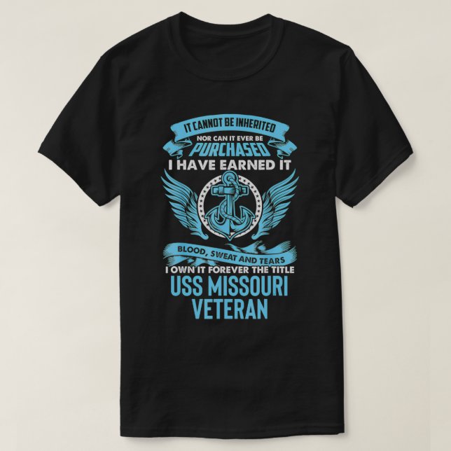 T-shirt USS Missouri BB63 Battleship  (Design devant)