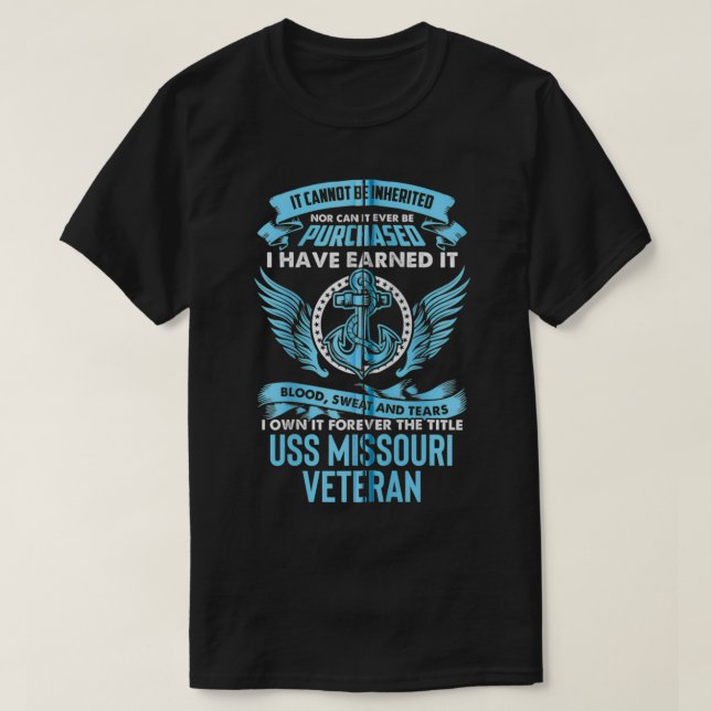 T-shirt USS Missouri BB63 Battleship Zip  (Design devant)