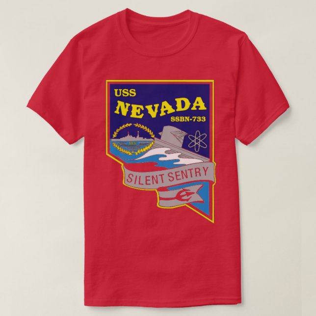 T-shirt USS Nevada SSBN 733 Marine américaine (Design devant)