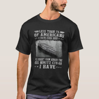 T-shirt USS Nimitz CVN 68 Porte-avions Vétérans marins