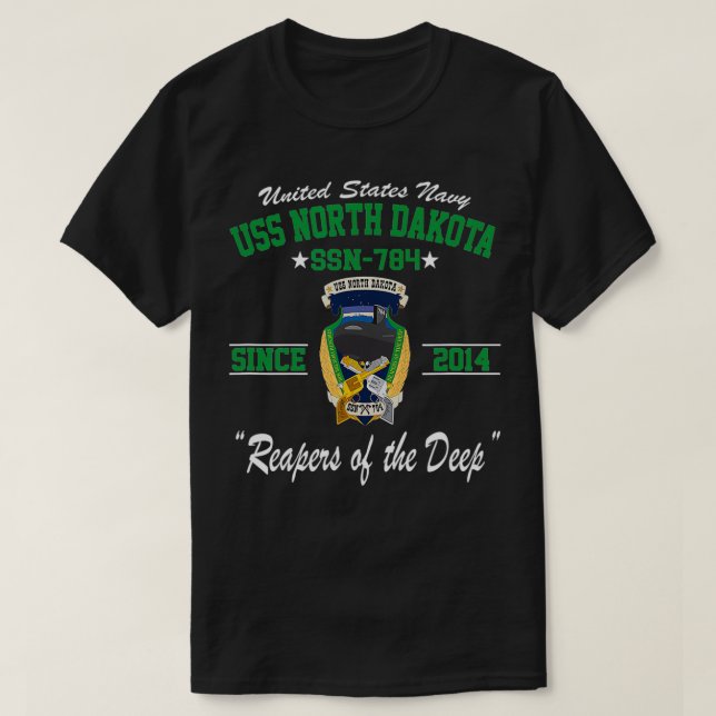 T-shirt USS North Dakota SSN784 (Design devant)