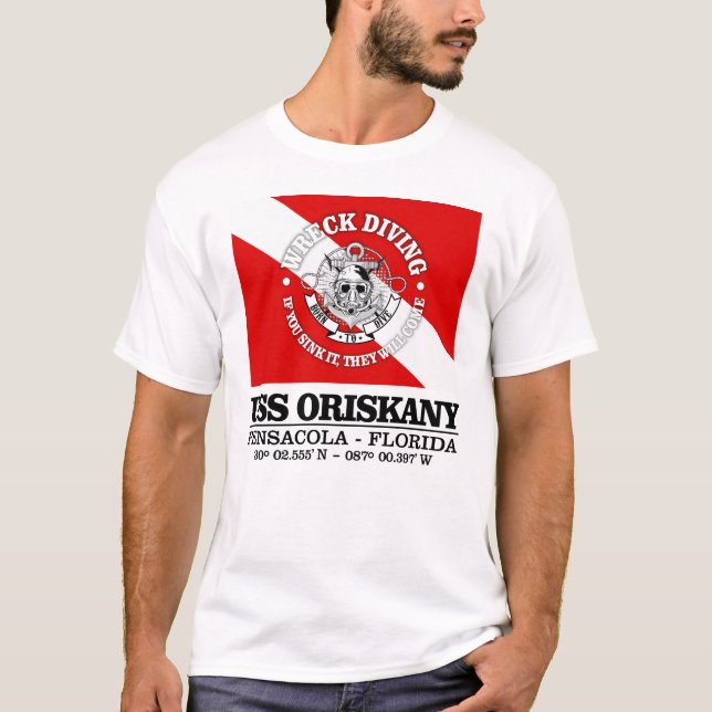 T-shirt USS Oriskany (meilleures épaves) (Devant)